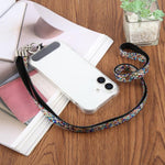 Cordino per cellulare con strass scintillanti e cuscinetto