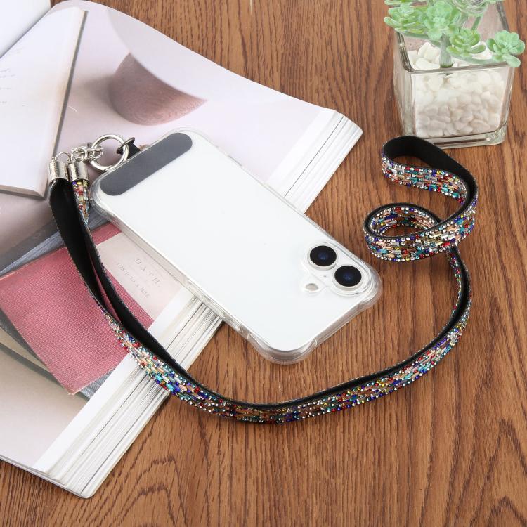 Cordino per cellulare con strass scintillanti e cuscinetto