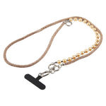 Cordino per cellulare scintillante con strass e perle, con perline di cristallo rimovibili.