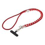 Cordino per cellulare scintillante con strass e perle, con perline di cristallo rimovibili.