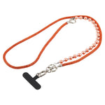 Cordino per cellulare scintillante con strass e perle, con perline di cristallo rimovibili.