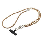 Cordino per cellulare scintillante con strass e perle, con perline di cristallo rimovibili.