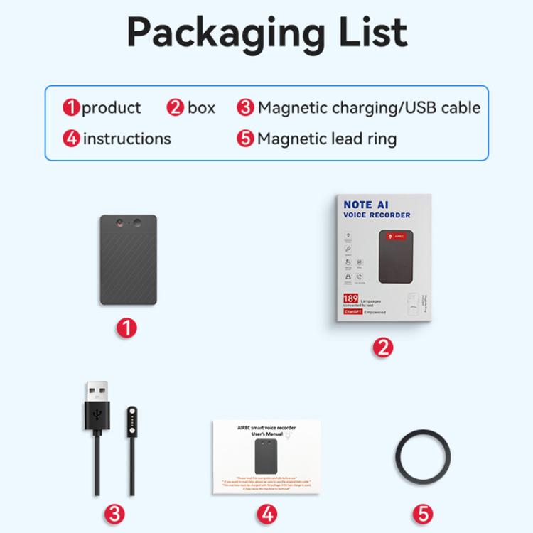 Formato A3, tastiera a due tasti con trama twill, ultra sottile, registratore vocale intelligente con intelligenza artificiale, supporto per AIREC-APP., 8GB, 16GB, 32GB, 64GB, 128GB, 256GB