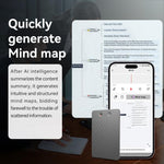 Formato A3, tastiera a due tasti con trama twill, ultra sottile, registratore vocale intelligente con intelligenza artificiale, supporto per AIREC-APP., 8GB, 16GB, 32GB, 64GB, 128GB, 256GB