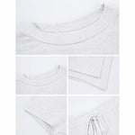 Completo da donna a maniche corte in tinta unita, stile urban casual, XS