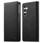 Custodia per telefono Dierfeng in pelle vegana con chiusura magnetica e protezione RFID in metallo., For Galaxy S26 FE 5G