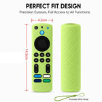XDcase - Set di 4 custodie protettive in morbido silicone con mini cinturino, For Amazon Alexa Voice Remote 3rd Gen