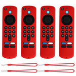 XDcase - Set di 4 custodie protettive in morbido silicone con mini cinturino, For Amazon Fire TV Stick 4K 2025 Remote