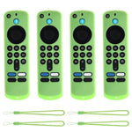 XDcase - Set di 4 custodie protettive in morbido silicone con mini cinturino, For Amazon Fire TV Stick 4K 2025 Remote