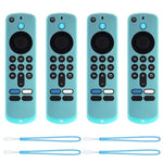 XDcase - Set di 4 custodie protettive in morbido silicone con mini cinturino, For Amazon Fire TV Stick 4K 2025 Remote
