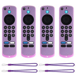 XDcase - Set di 4 custodie protettive in morbido silicone con mini cinturino, For Amazon Fire TV Stick 4K 2025 Remote