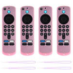 XDcase - Set di 4 custodie protettive in morbido silicone con mini cinturino, For Amazon Fire TV Stick 4K 2025 Remote