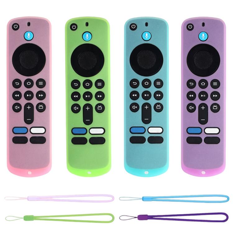 XDcase - Set di 4 custodie protettive in morbido silicone con mini cinturino, For Amazon Fire TV Stick 4K 2025 Remote