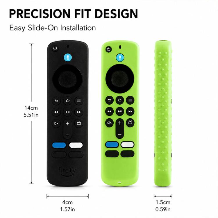 XDcase - Set di 4 custodie protettive in morbido silicone con mini cinturino, For Amazon Fire TV Stick 4K 2025 Remote
