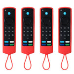 XDcase 4 pezzi Custodie protettive in morbido silicone ispessito con mini cinturino, For Amazon Alexa Voice Remote Gen 3/2/1