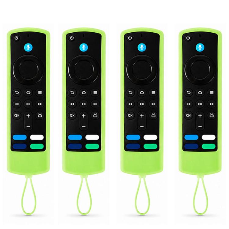 XDcase 4 pezzi Custodie protettive in morbido silicone ispessito con mini cinturino, For Amazon Alexa Voice Remote Gen 3/2/1