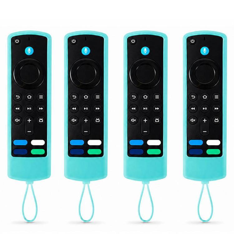 XDcase 4 pezzi Custodie protettive in morbido silicone ispessito con mini cinturino, For Amazon Alexa Voice Remote Gen 3/2/1
