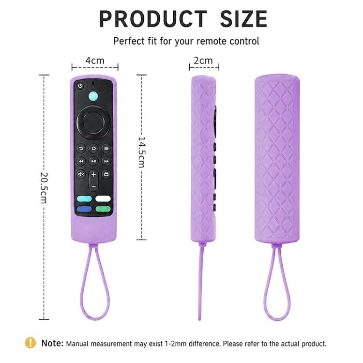 XDcase 4 pezzi Custodie protettive in morbido silicone ispessito con mini cinturino, For Amazon Alexa Voice Remote Gen 3/2/1