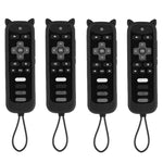 XDcase Confezione da 4 custodie protettive in silicone con simpatiche orecchie da gatto e mini cinturino, For TCL Roku TV Remote