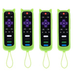 XDcase Confezione da 4 custodie protettive in silicone con simpatiche orecchie da gatto e mini cinturino, For TCL Roku TV Remote