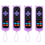 XDcase Confezione da 4 custodie protettive in silicone con simpatiche orecchie da gatto e mini cinturino, For TCL Roku TV Remote