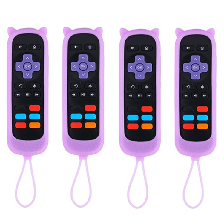 XDcase Confezione da 4 custodie protettive in silicone con simpatiche orecchie da gatto e mini cinturino, For TCL Roku TV Remote