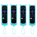 XDcase Confezione da 4 custodie protettive in silicone con simpatiche orecchie da gatto e mini cinturino, For TCL Roku TV Remote