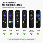 XDcase Confezione da 4 custodie protettive in silicone con simpatiche orecchie da gatto e mini cinturino, For TCL Roku TV Remote
