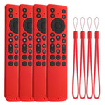 XDcase - Set di 4 custodie protettive in morbido silicone con mini cinturino, For TCL RC923A / RC813A TV Remote