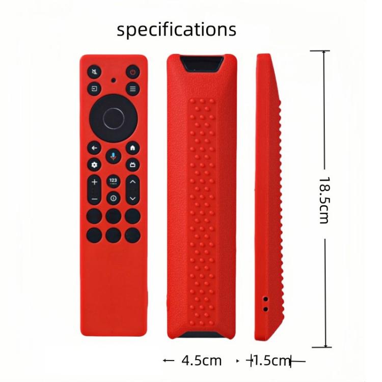XDcase - Set di 4 custodie protettive in morbido silicone con mini cinturino, For TCL RC923A / RC813A TV Remote