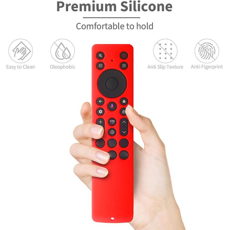 XDcase - Set di 4 custodie protettive in morbido silicone con mini cinturino, For TCL RC923A / RC813A TV Remote