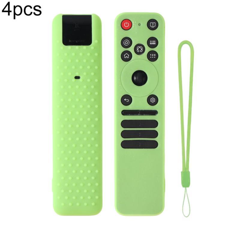 XDcase - Set di 4 custodie protettive in morbido silicone con mini cinturino, For LG MR25GA Magic Remote