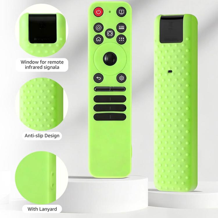 XDcase - Set di 4 custodie protettive in morbido silicone con mini cinturino, For LG MR25GA Magic Remote