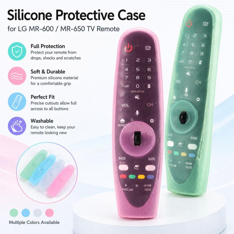 XDcase - Set di 4 custodie protettive in morbido silicone, For LG MR600 / MR650 Magic Remote