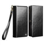 QIALINO 2 in 1 Borsa a mano in pelle staccabile e custodia per telefono, For iPhone 17 Pro Max