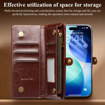 QIALINO 2 in 1 Borsa a mano in pelle staccabile e custodia per telefono, For iPhone 17 Pro Max