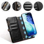 QIALINO 2 in 1 Borsa a mano in pelle staccabile e custodia per telefono, For iPhone 17 Pro Max