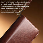 QIALINO 2 in 1 Borsa a mano in pelle staccabile e custodia per telefono, For iPhone 17 Pro Max