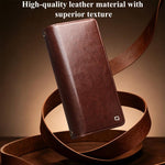 QIALINO 2 in 1 Borsa a mano in pelle staccabile e custodia per telefono, For iPhone 17 Pro Max