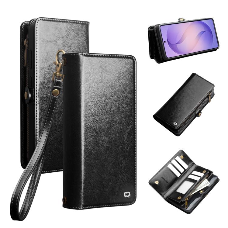 QIALINO 2 in 1 Borsa a mano in pelle staccabile e custodia per telefono, For Galaxy S26 Ultra 5G, For Galaxy S25 Ultra 5G