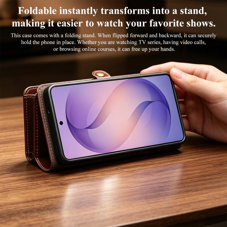 QIALINO 2 in 1 Borsa a mano in pelle staccabile e custodia per telefono, For Galaxy S26 Ultra 5G, For Galaxy S25 Ultra 5G