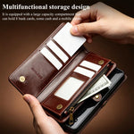 QIALINO 2 in 1 Borsa a mano in pelle staccabile e custodia per telefono, For Galaxy S26 Ultra 5G, For Galaxy S25 Ultra 5G