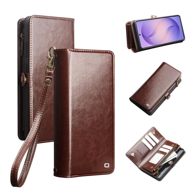 QIALINO 2 in 1 Borsa a mano in pelle staccabile e custodia per telefono, For Galaxy S26 Ultra 5G, For Galaxy S25 Ultra 5G