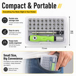 Set di punte per cacciavite magnetiche multifunzionali 32 in 1, Screwdriver Bit Set