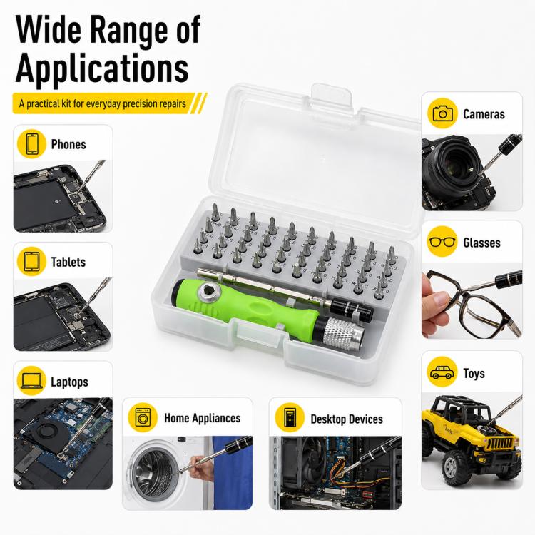 Set di punte per cacciavite magnetiche multifunzionali 32 in 1, Screwdriver Bit Set