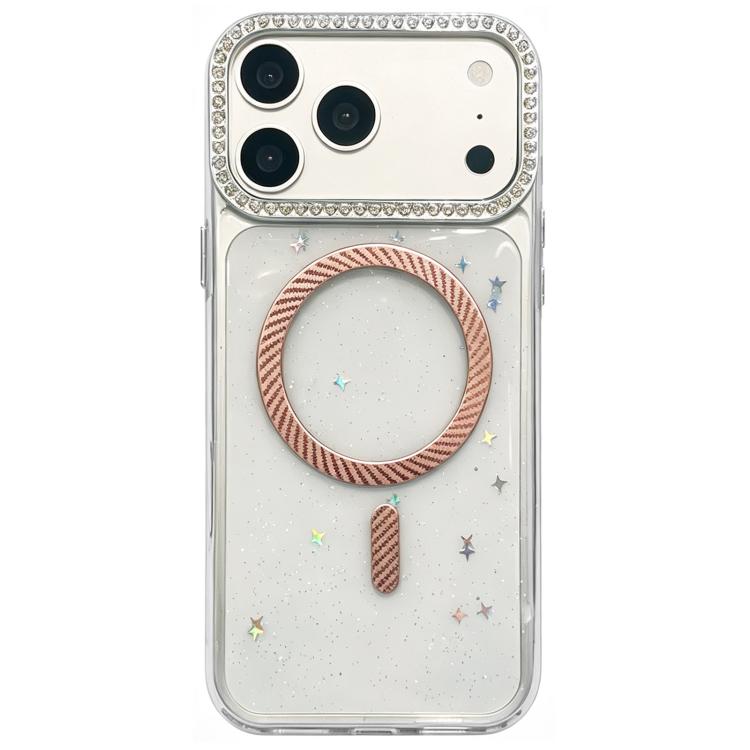 Custodia magnetica per telefono con inserti in resina epossidica glitterata., For iPhone 17e / 16e, For iPhone 17 Pro Max, For iPhone 17 Pro, For iPhone 17