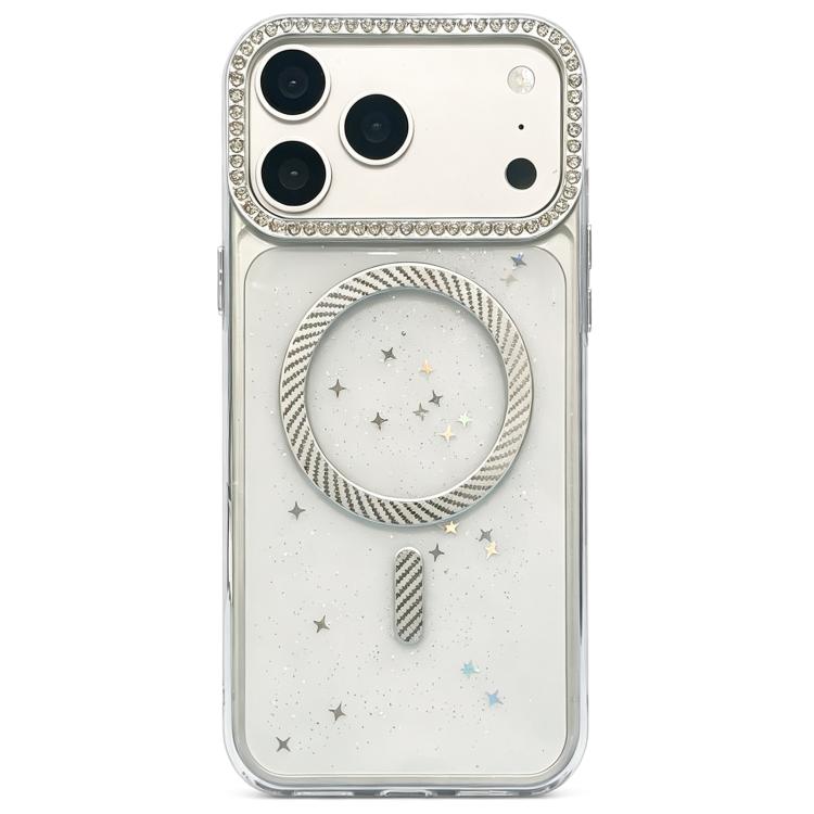 Custodia magnetica per telefono con inserti in resina epossidica glitterata., For iPhone 17e / 16e, For iPhone 17 Pro Max, For iPhone 17 Pro, For iPhone 17