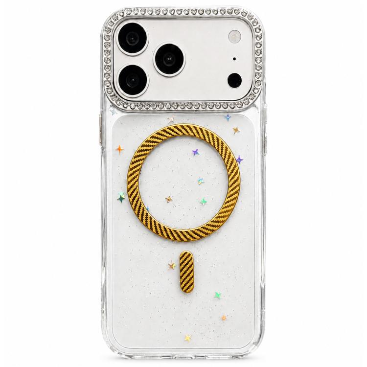 Custodia magnetica per telefono con inserti in resina epossidica glitterata., For iPhone 17e / 16e, For iPhone 17 Pro Max, For iPhone 17 Pro, For iPhone 17