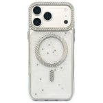 Custodia magnetica per telefono con inserti in resina epossidica glitterata., For iPhone 17e / 16e, For iPhone 17 Pro Max, For iPhone 17 Pro, For iPhone 17