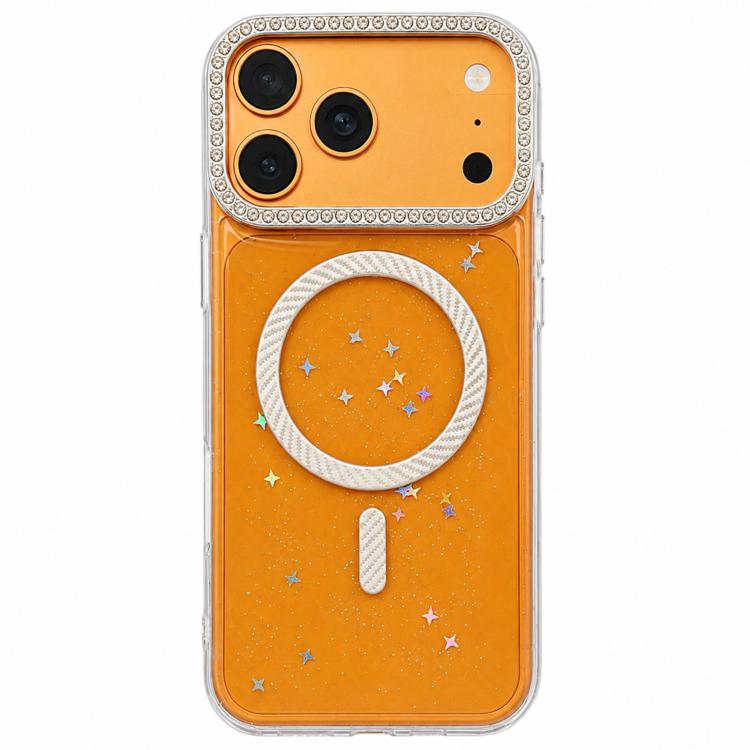 Custodia magnetica per telefono con inserti in resina epossidica glitterata., For iPhone 17e / 16e, For iPhone 17 Pro Max, For iPhone 17 Pro, For iPhone 17